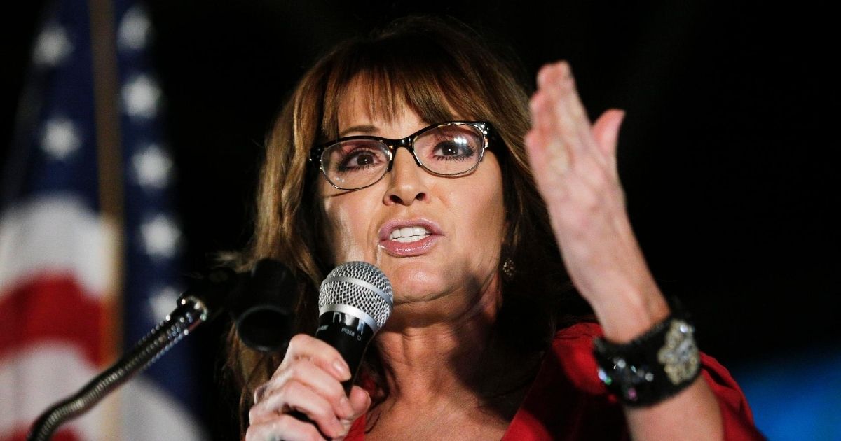 In this Sept. 21, 2017, file photo, former vice presidential candidate Sarah Palin speaks at a rally in Montgomery, Alabama.