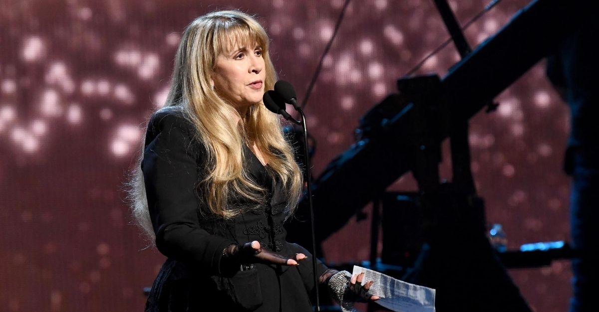 Stevie Nicks speaks onstage at the 2019 Rock & Roll Hall Of Fame Induction Ceremony show on March 29, 2019.
