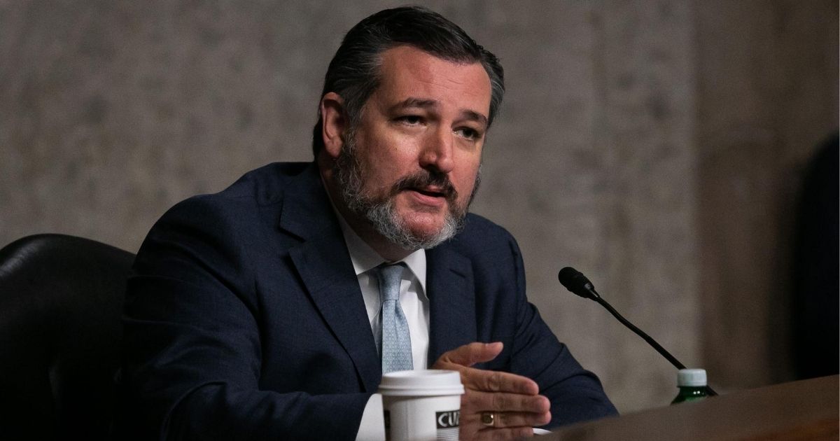 Republican Sen. Ted Cruz of Texas speaks during a Commerce, Science and Transportation Committee hearing June 17, 2020, in Washington.