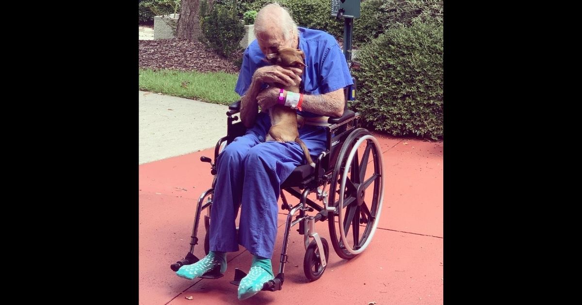 Veteran Rudy Armstrong reunited with his hero, a little Chihuahua named Boo-Boo.