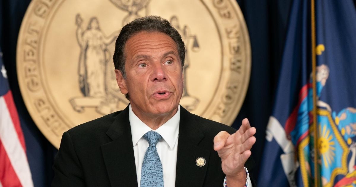 New York Gov. Andrew Cuomo speaks at a July 23 news conference about suspending the licenses of bars and restaurants that violate the states coronavirus-related regulations.