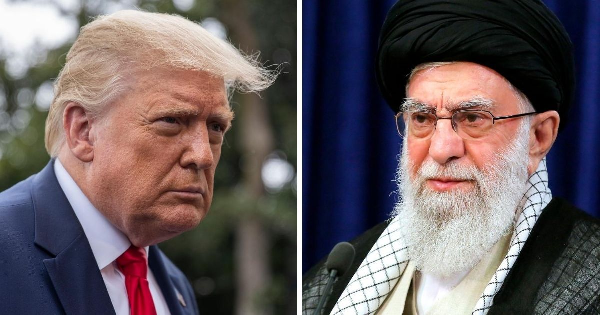 President Donald Trump, left, and Iranian Supreme Leader Ali Khameini, right.