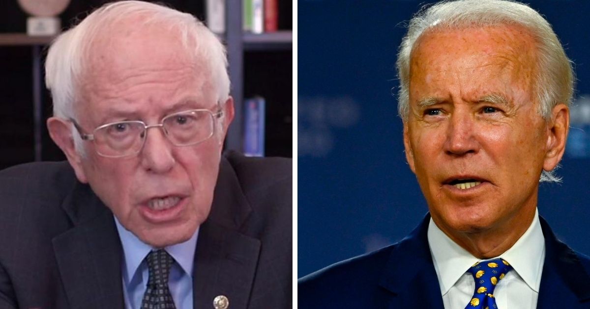 Vermont Sen. Bernie Sanders, left; and former Vice President Joe Biden, right.