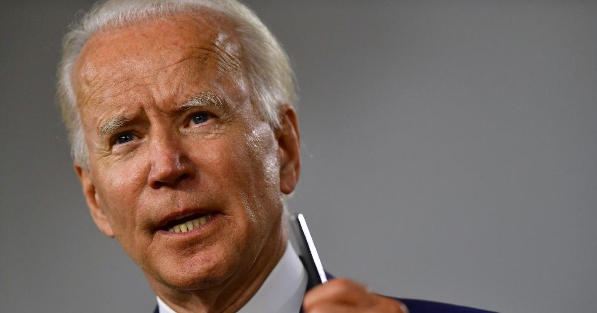 Former Vice President Joe Biden, the presumptive Democratic presidential nominee, delivers a speech at the William Hicks Anderson Community Center on July 28, 2020, in Wilmington, Delaware.