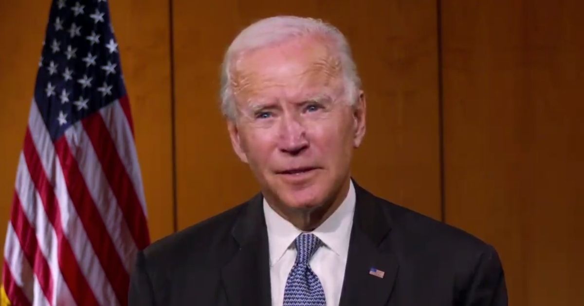 Democratic presidential nominee Joe Biden speaks at the 2020 Democratic National Convention.