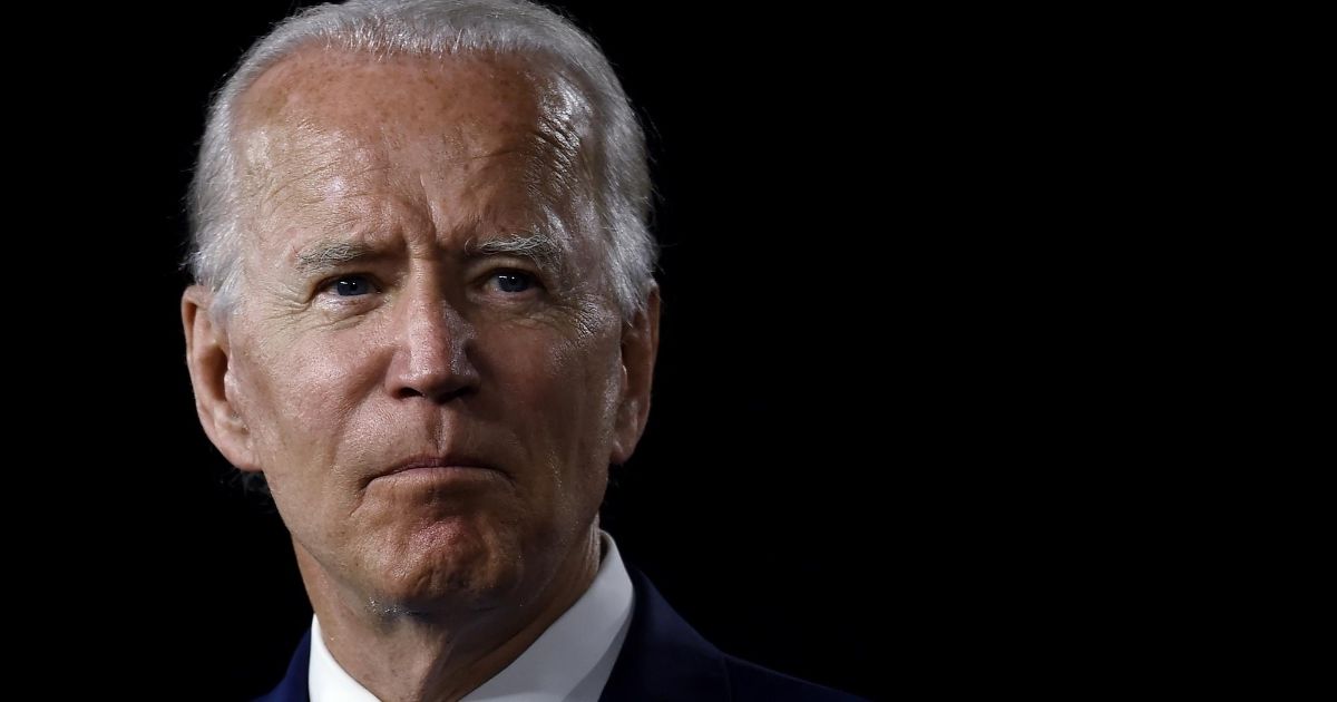Democratic presidential nominee Joe Biden speaks at a "Build Back Better" Clean Energy event on July 14, 2020, at the Chase Center in Wilmington, Delaware.