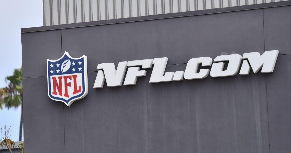 The NFL logo is seen on the side of the NFL Network building in Culver City, a westside neighborhood of Los Angeles, on Aug. 24, 2020.