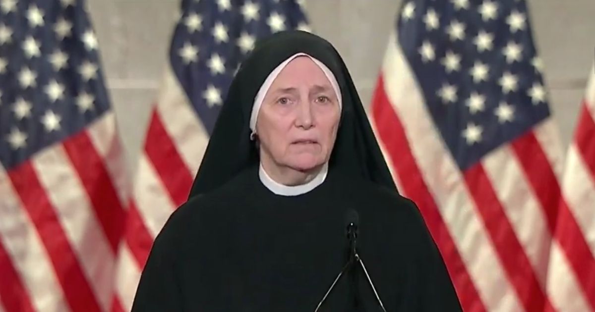 Sister Deirdre Bryne of the Spanish Catholic Center speaks at the 2020 Republican National Convention.