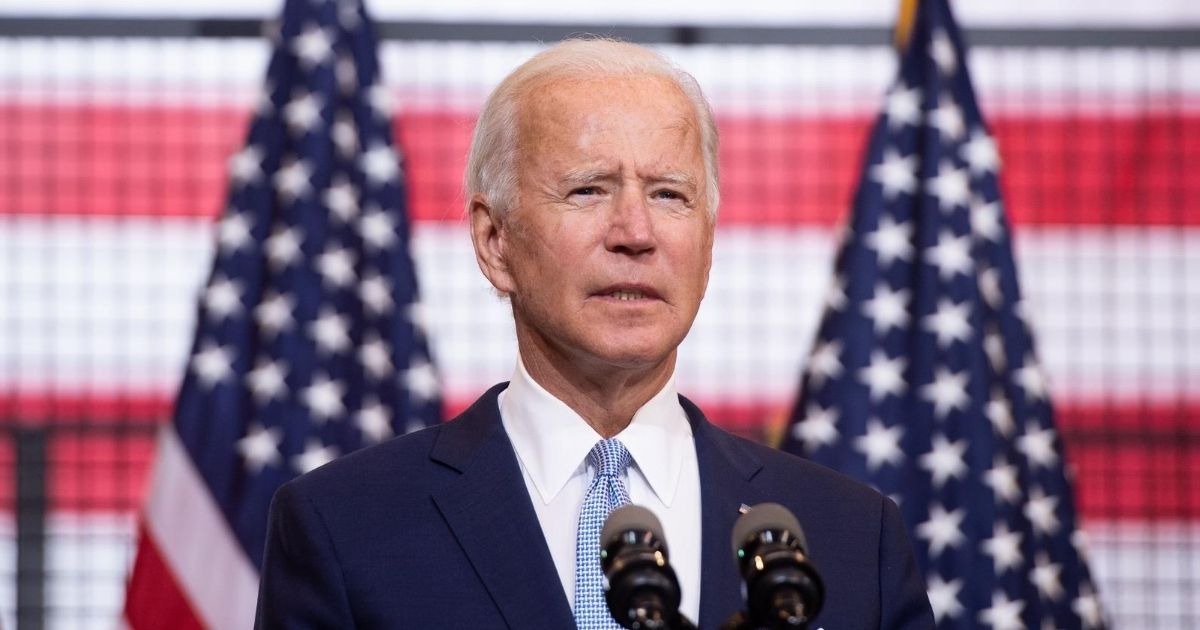 Democratic presidential nominee Joe Biden speaks during a campaign event at Mill 19 in Pittsburgh on Aug. 31, 2020.