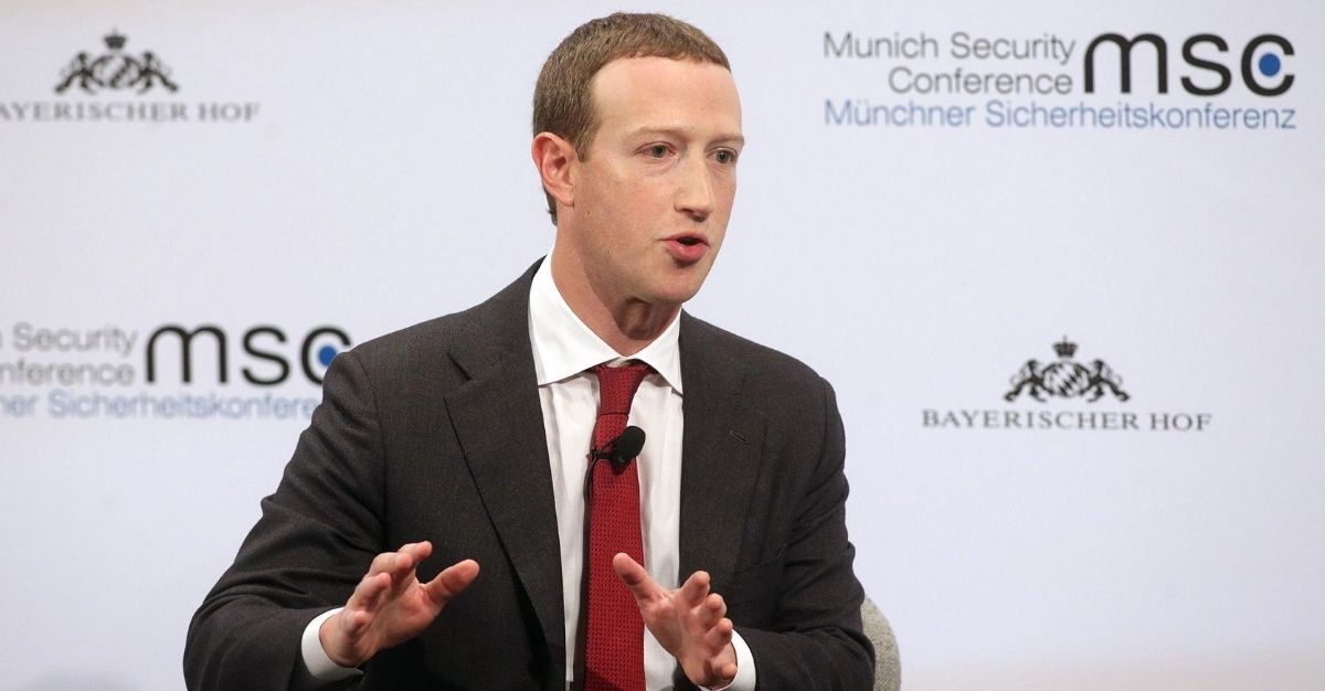 Mark Zuckerberg speaks at the 2020 Munich Security Conference on February 15, 2020.