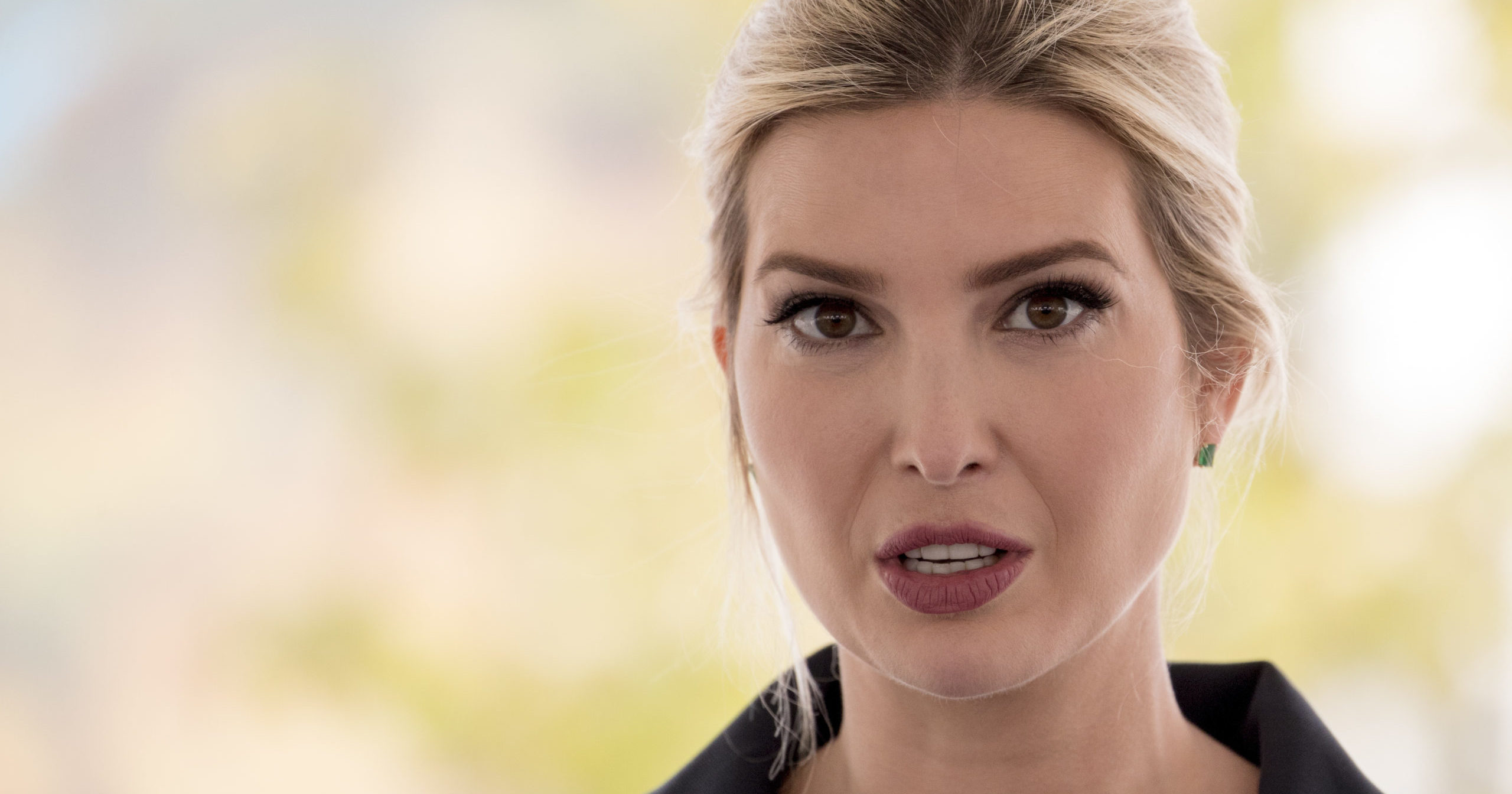 In this May 15, 2020, file photo, Ivanka Trump, daughter of President Donald Trump, speaks in Laurel, Maryland. The Trump administration is awarding more than $35 million in Justice Department grants to organizations that provide safe housing for survivors of human trafficking.