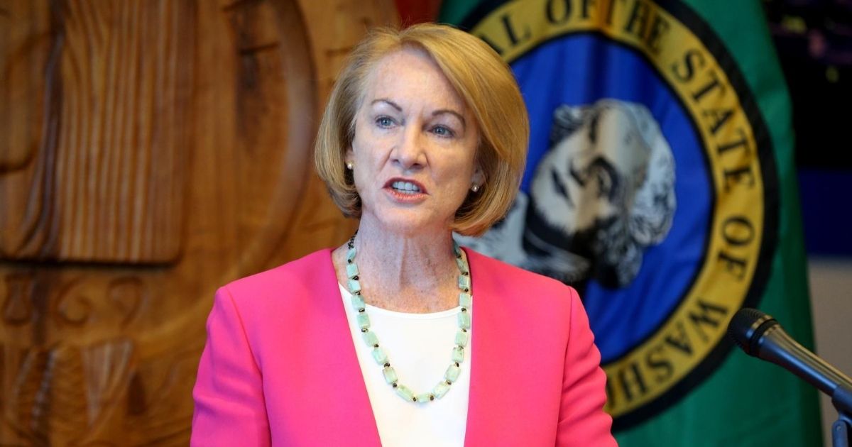 Seattle Mayor Jenny Durkan speaks at a news conference at Seattle City Hall on Aug. 11, 2020, in Seattle, Washington.