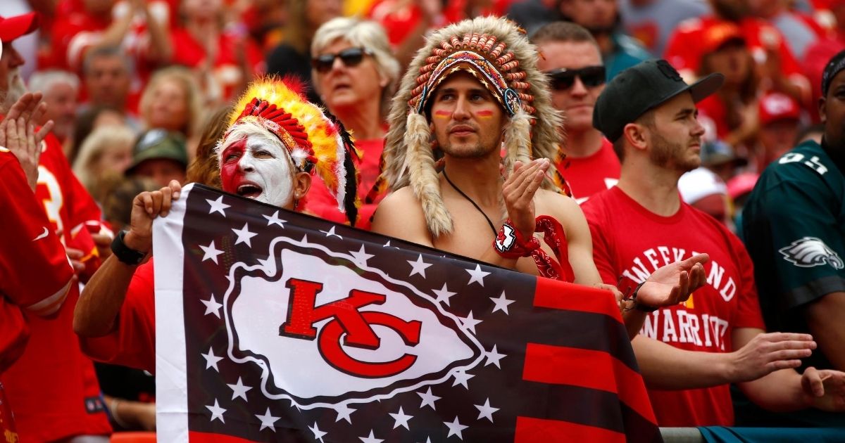 Kansas City Chiefs fans cheer during a game against the Philadelphia Eagles at Arrowhead Stadium on Sept. 17, 2017, in Kansas City, Missouri.