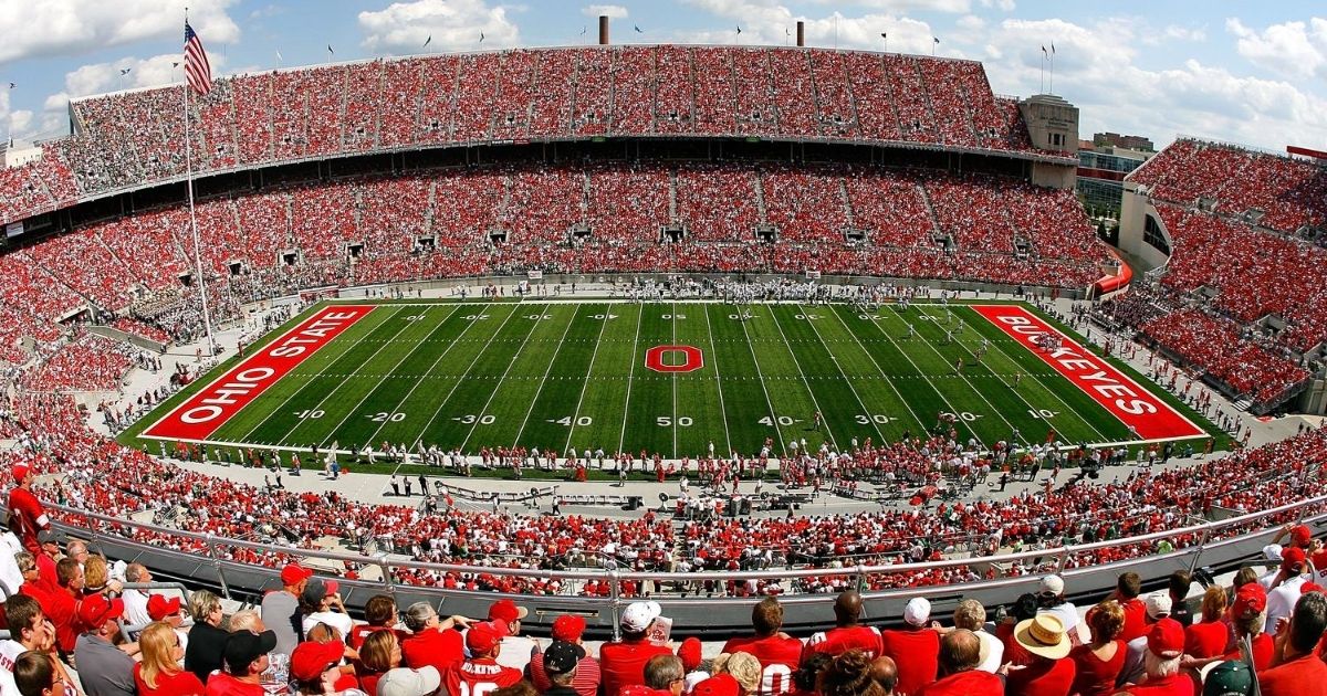 A general view of Ohio Stadium during a game between the Ohio State Buckeyes and the Ohio Bobcats on Sep. 6, 2008, in Columbus, Ohio.