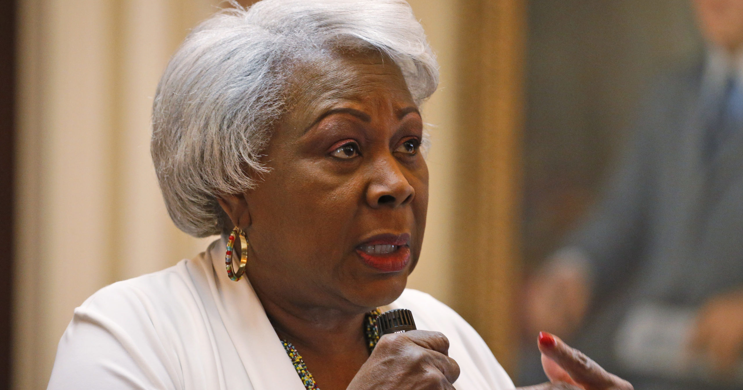 Virginia state Sen. Louise Lucas speaks during a debate on the Senate floor at the Capitol on March 8, 2020, in Richmond, Virginia.