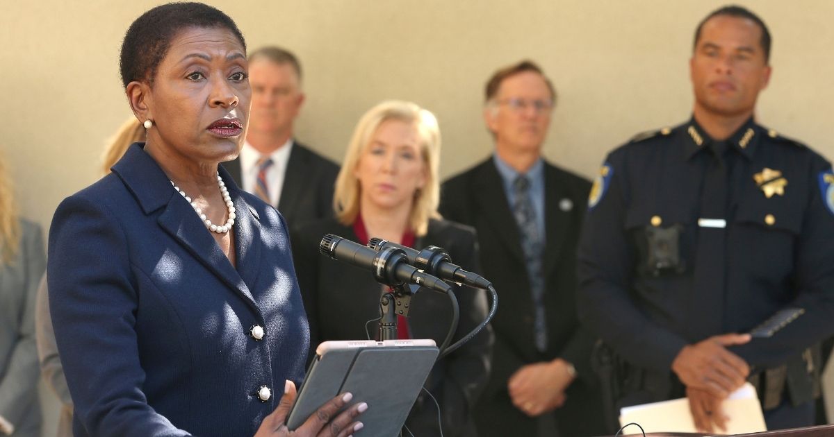 Contra Costa County District Attorney Diana Becton speaks during a news conference on Sept. 21, 2018, in Sacramento, California.