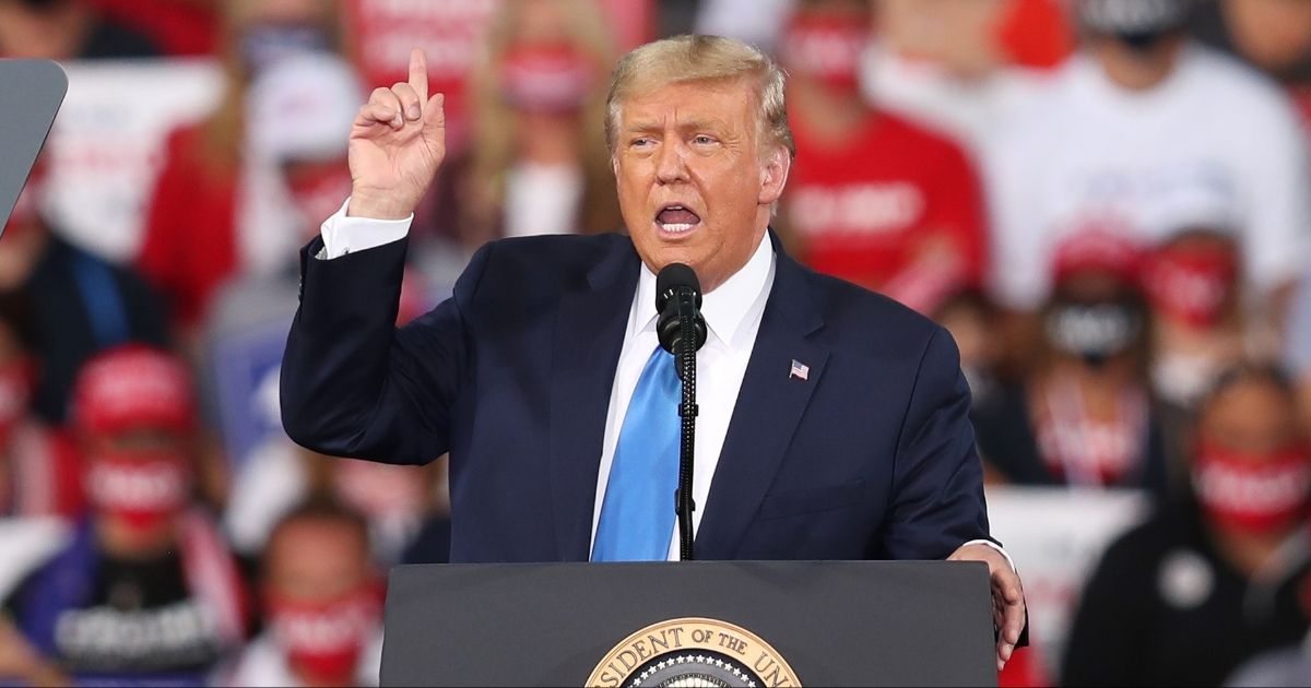 President Donald Trump speaks during his "The Great American Comeback Rally" on Sept. 24, 2020, in Jacksonville, Florida.