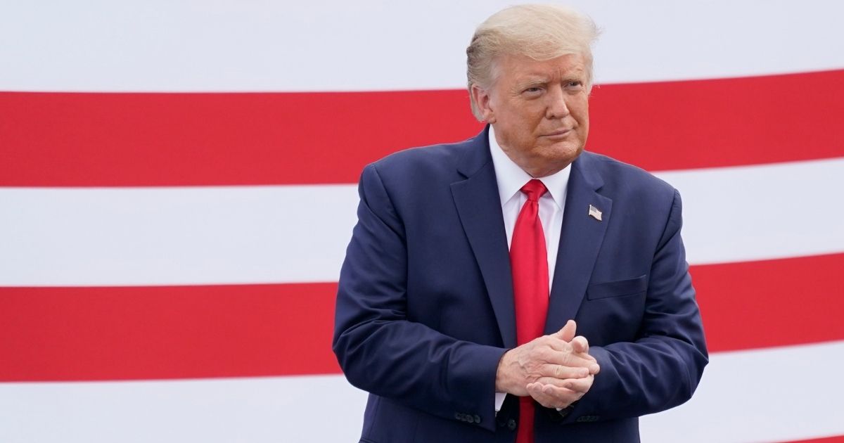 President Donald Trump arrives at an event to discuss environmental policies at the Jupiter Inlet Lighthouse and Museum on Sept. 8, 2020, in Jupiter, Florida.