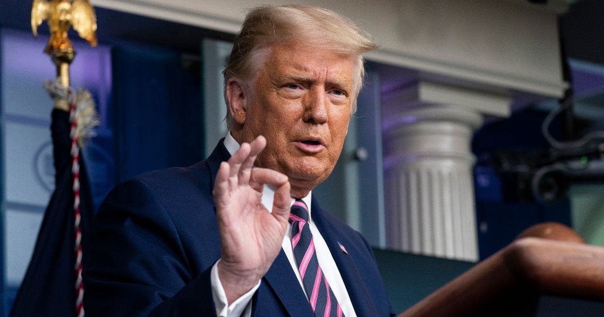 President Donald Trump speaks during a news conference in the James Brady Press Briefing Room of the White House on Sept. 18, 2020, in Washington.
