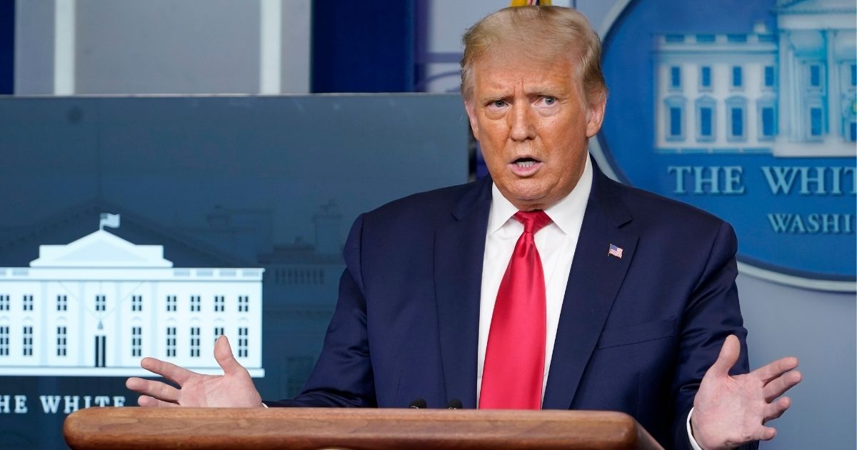 President Donald Trump speaks during a news conference at the White House in Washington on Sept. 10, 2020.