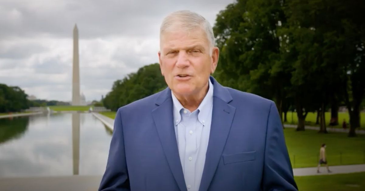 The Rev. Franklin Graham speaks in a promotional video for his upcoming prayer march.