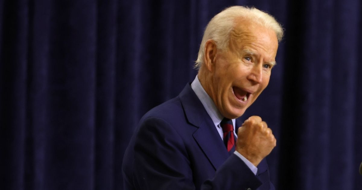 Democratic presidential nominee Joe Biden speaks during a campaign event on Sept. 4, 2020, in Wilmington, Delaware.