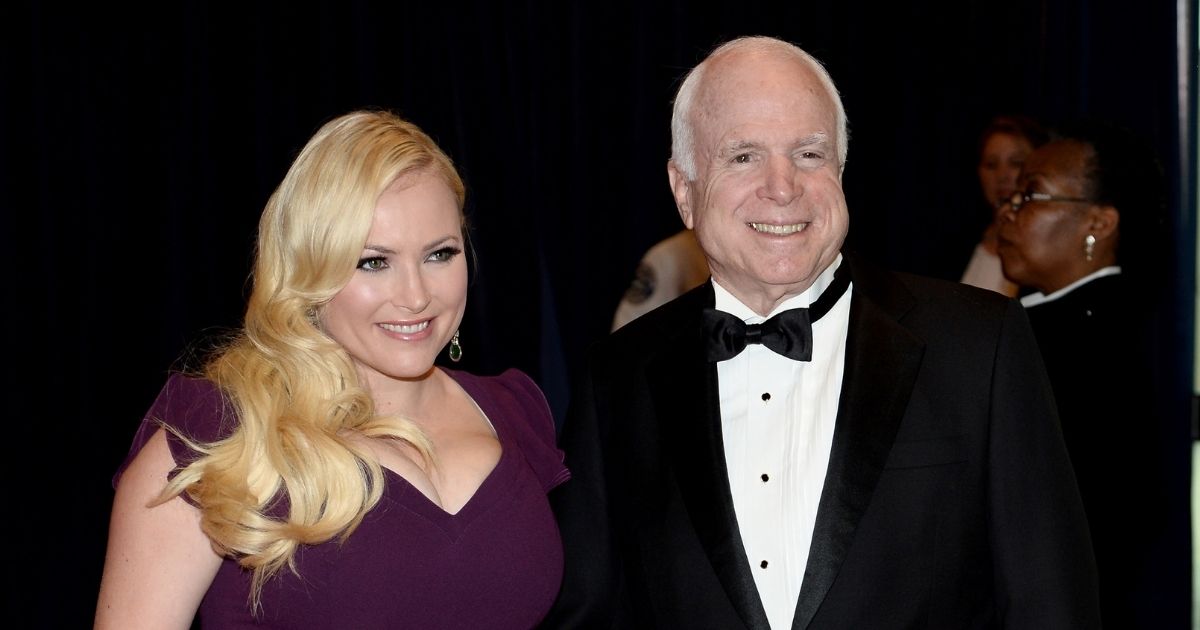 Meghan McCain, left, with her father, Republican Sen. John McCain of Arizona, in 2014.