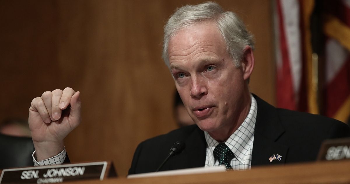 Republican Sen. Ron Johnson of Wisconsin questions Peter Neffenger, administrator of the Transportation Security Administration, during Neffenger's testimony before the Senate Homeland Security and Governmental Affairs Committee on June 7, 2016, in Washington, D.C.