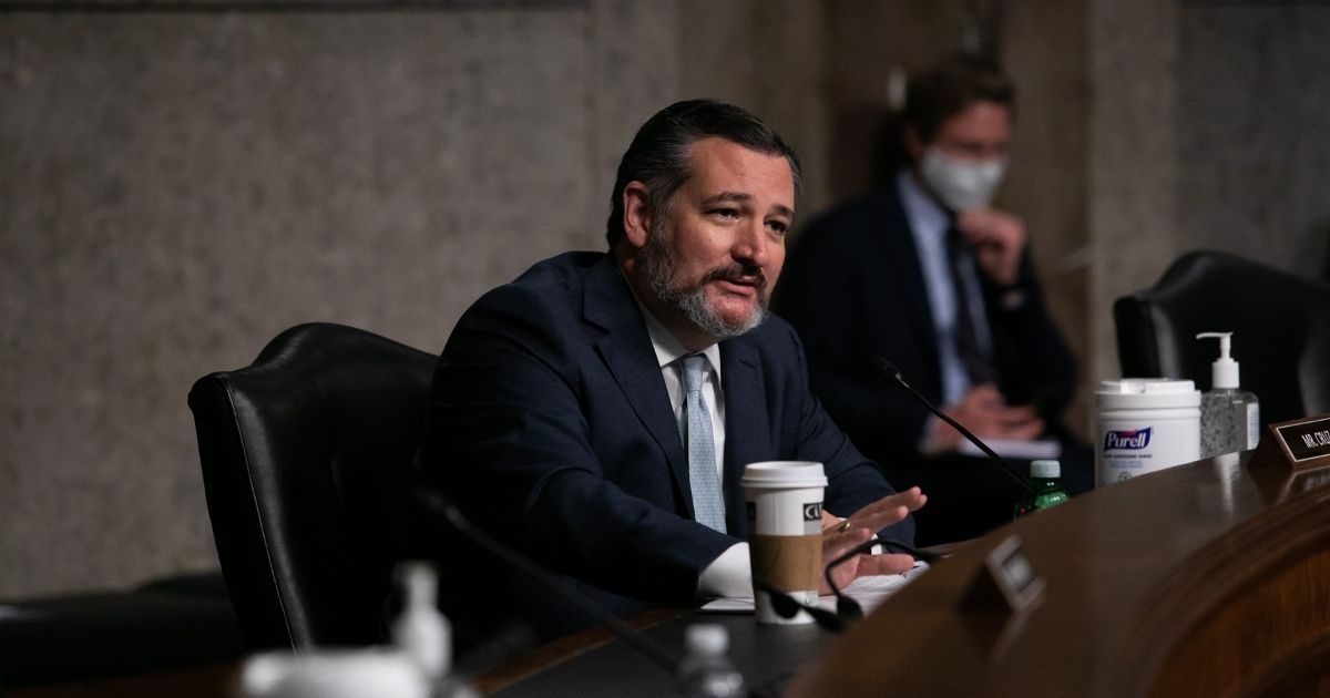 Republican Texas Sen. Ted Cruz speaks at a hearing examining safety certification of jetliners June 17, 2020.
