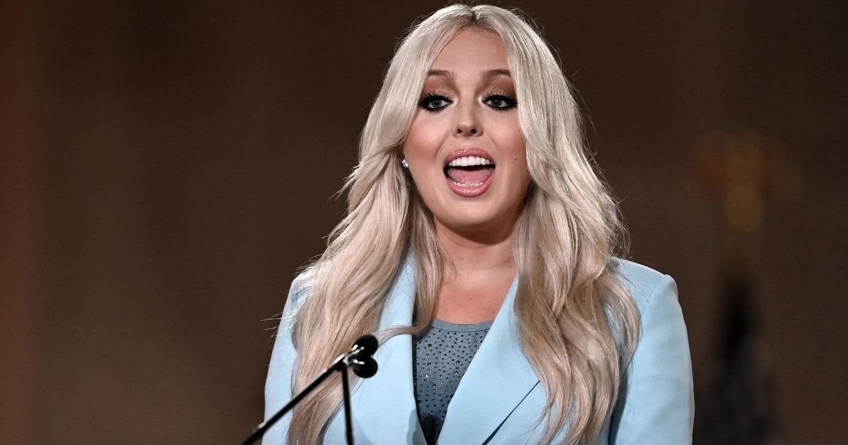Tiffany Trump delivers a pre-recorded speech at the Andrew W. Mellon Auditorium in Washington, D.C., on Aug. 25, 2020, on the second day of the Republican National Convention.