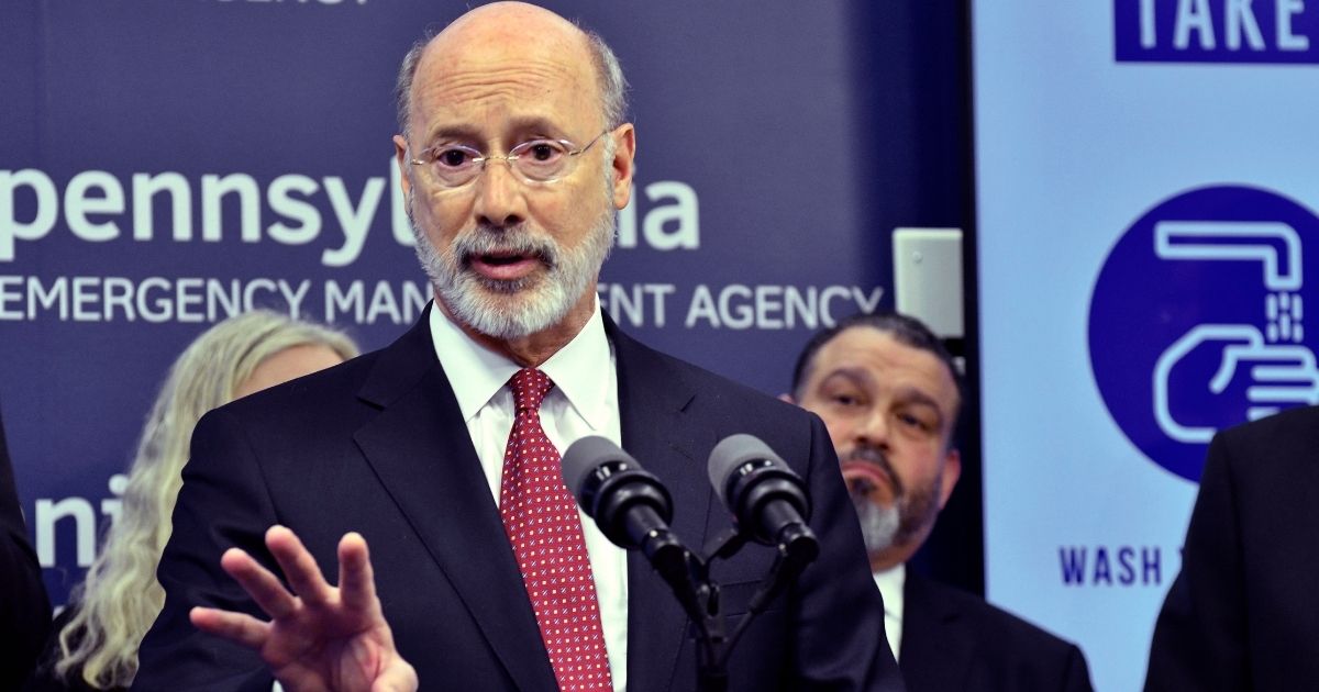 In this March 12, 2020, file photo, Gov. Tom Wolf of Pennsylvania speaks at a news conference at Pennsylvania Emergency Management Headquarters in Harrisburg, Pennsylvania.