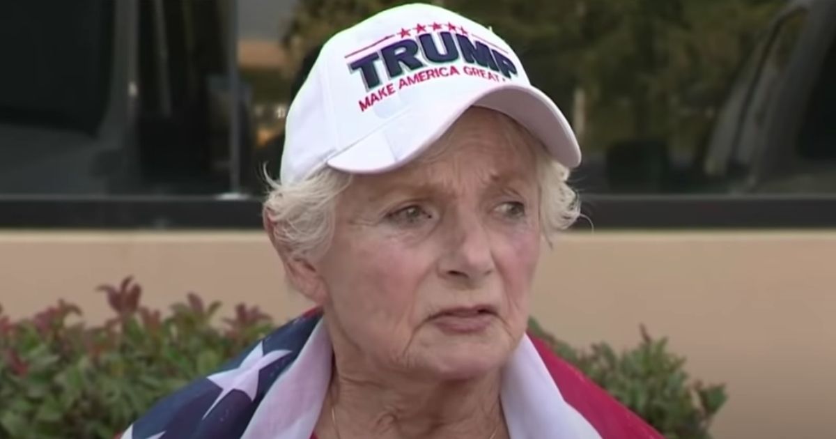 Trump supporter Donna Snow, 84, said she was struck by a man who got into the Trump supporters' faces at a rally last week in California.