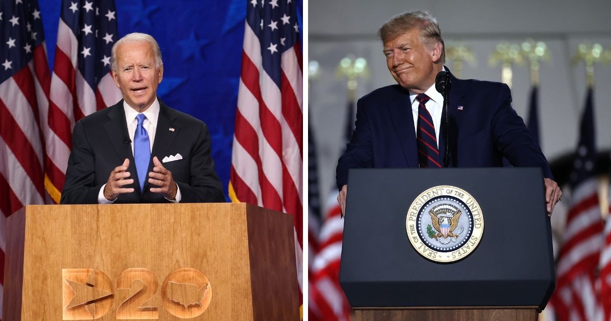 Joe Biden, left, and President Donald Trump deliver acceptance speeches at their party's national convention.