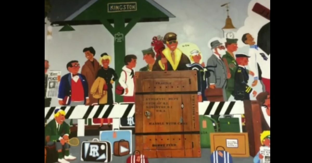 In 1953, Art Sherman was asked to paint a mural for the University of Rhode Island's new student union, the Memorial Union.