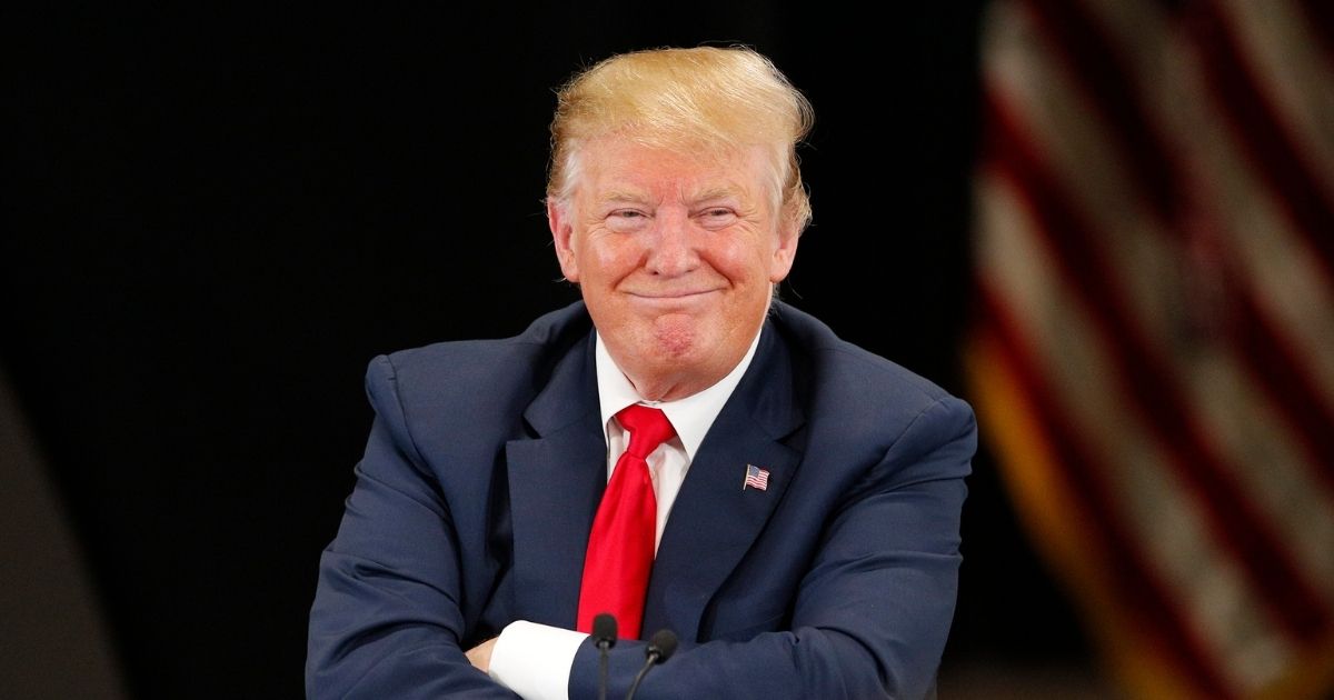 President Donald Trump speaks at a roundtable on the economy and tax reform at Nuss Trucking and Equipment on April 15, 2019, in Burnsville, Minnesota.