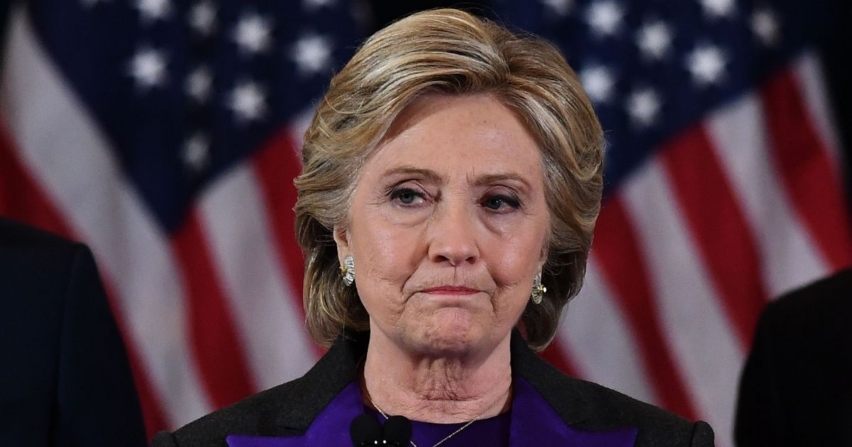TOPSHOT - US Democratic presidential candidate Hillary Clinton makes a concession speech after being defeated by Republican president-elect Donald Trump in New York on November 9, 2016.