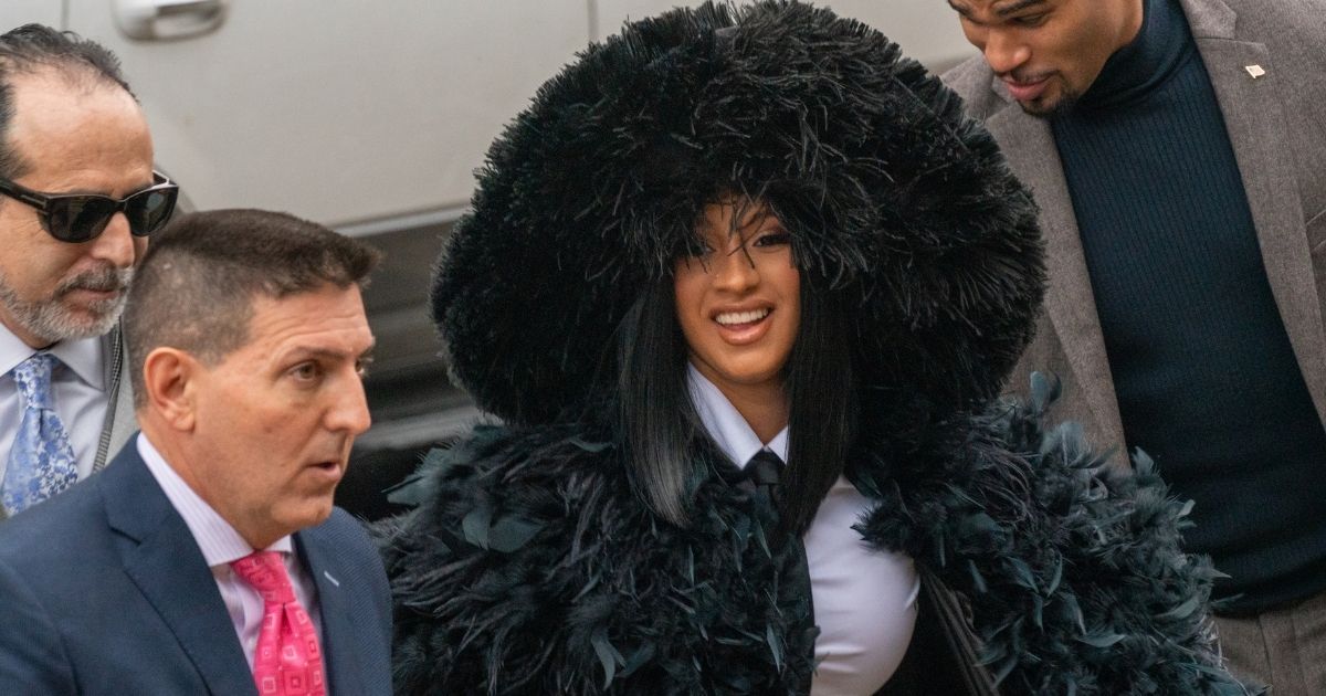 NEW YORK, NY - DECEMBER 10: Rapper Cardi B (Belcalis Marlenis Almanzar) arrives at Queens Criminal Court on December 10, 2019 in New York City to answer charges over strip club incident. Cardi B has been charged in a 14-count indictment, including two counts of felony attempted assault on two bartenders at Angels Strip Club in the Flushing section of Queens.