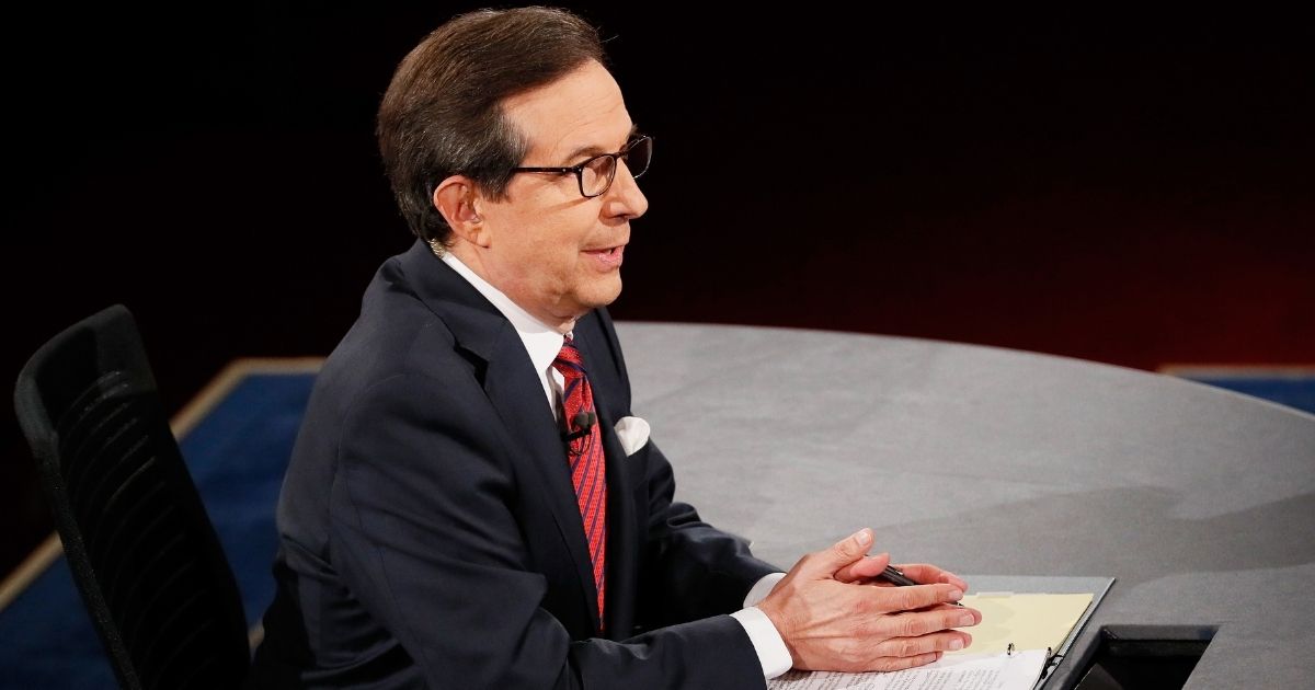 LAS VEGAS, NV - OCTOBER 19: Fox News anchor and moderator Chris Wallace speaks to candidates during the third U.S. presidential debate at the Thomas & Mack Center on October 19, 2016 in Las Vegas, Nevada. Tonight is the final debate ahead of Election Day on November 8.