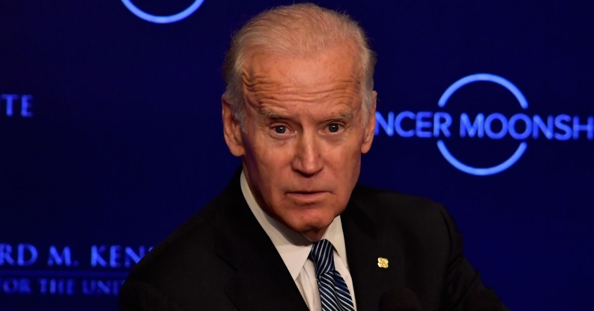 BOSTON, MA - OCTOBER 19: Vice President Joe Biden speaks at the Edward M. Kennedy Institute on the White House Cancer Moonshot Task Force's mission to double the rate of progress in cancer research and treatment on October 19, 2016 in Boston, Massachusetts.