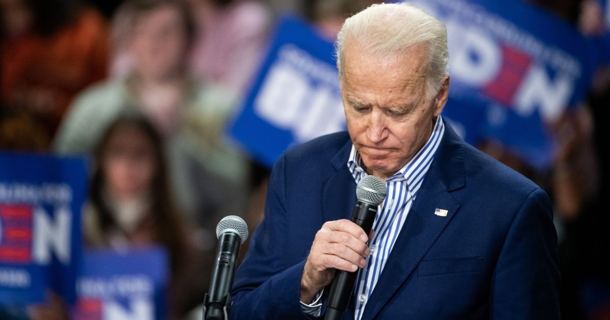 SPARTANBURG, SC - FEBRUARY 28: Democratic presidential candidate former Vice President Joe Biden addresses a crowd during a campaign event at Wofford University February 28, 2020 in Spartanburg, South Carolina. South Carolinians will vote in the Democratic presidential primary tomorrow.