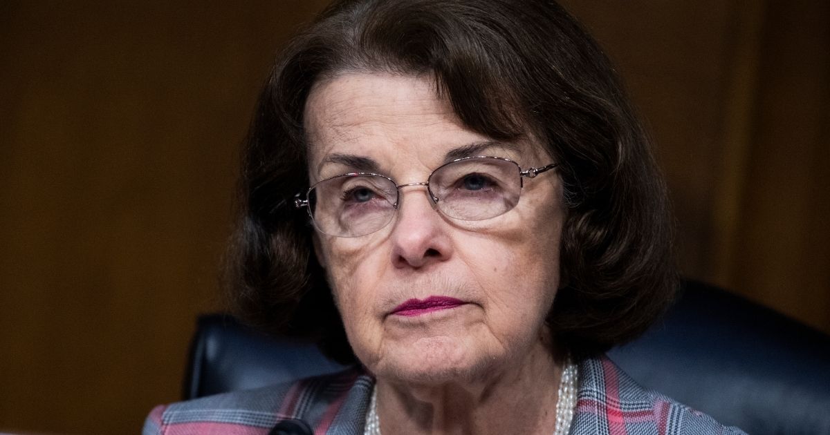 WASHINGTON, DC - JUNE 16: Ranking member Dianne Feinstein (D-CA) attends a Judiciary Committee hearing in the Dirksen Senate Office Building on June 16, 2020 in Washington, D.C. The Republican-led committee was holding its first hearing on policing since the death of George Floyd while in Minneapolis police custody on May 25.