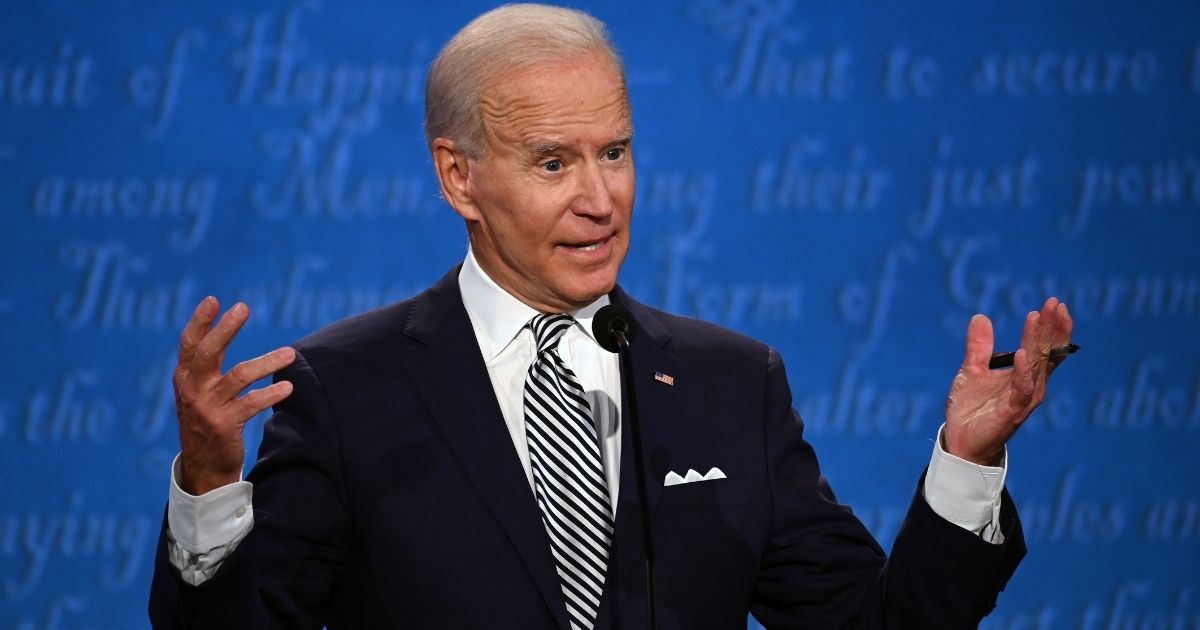 Democratic Presidential candidate and former US Vice President Joe Biden speaks during the first presidential debate at the Case Western Reserve University and Cleveland Clinic in Cleveland, Ohio on September 29, 2020.