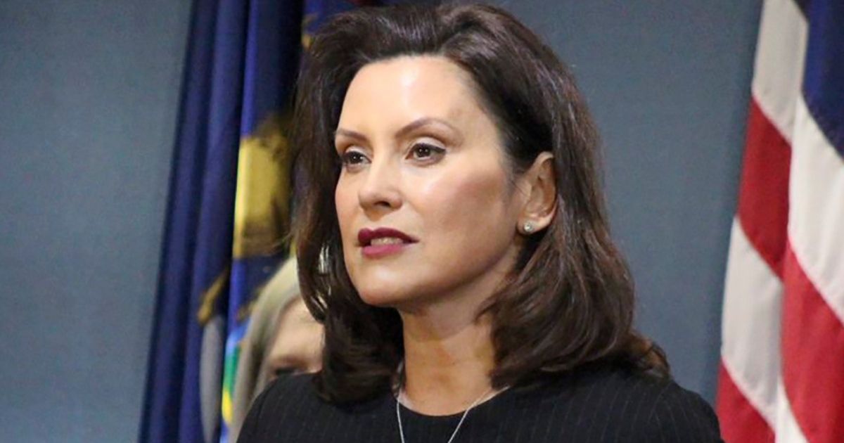 Democratic Gov. Gretchen Whitmer of Michigan delivers a speech in Lansing on April 29, 2020.