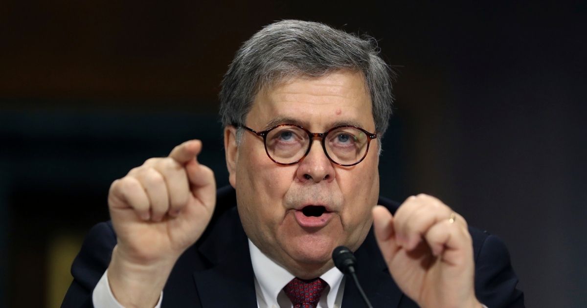 In this May 1, 2019, file photo, Attorney General William Barr testifies during a Senate Judiciary Committee hearing on Capitol Hill in Washington.