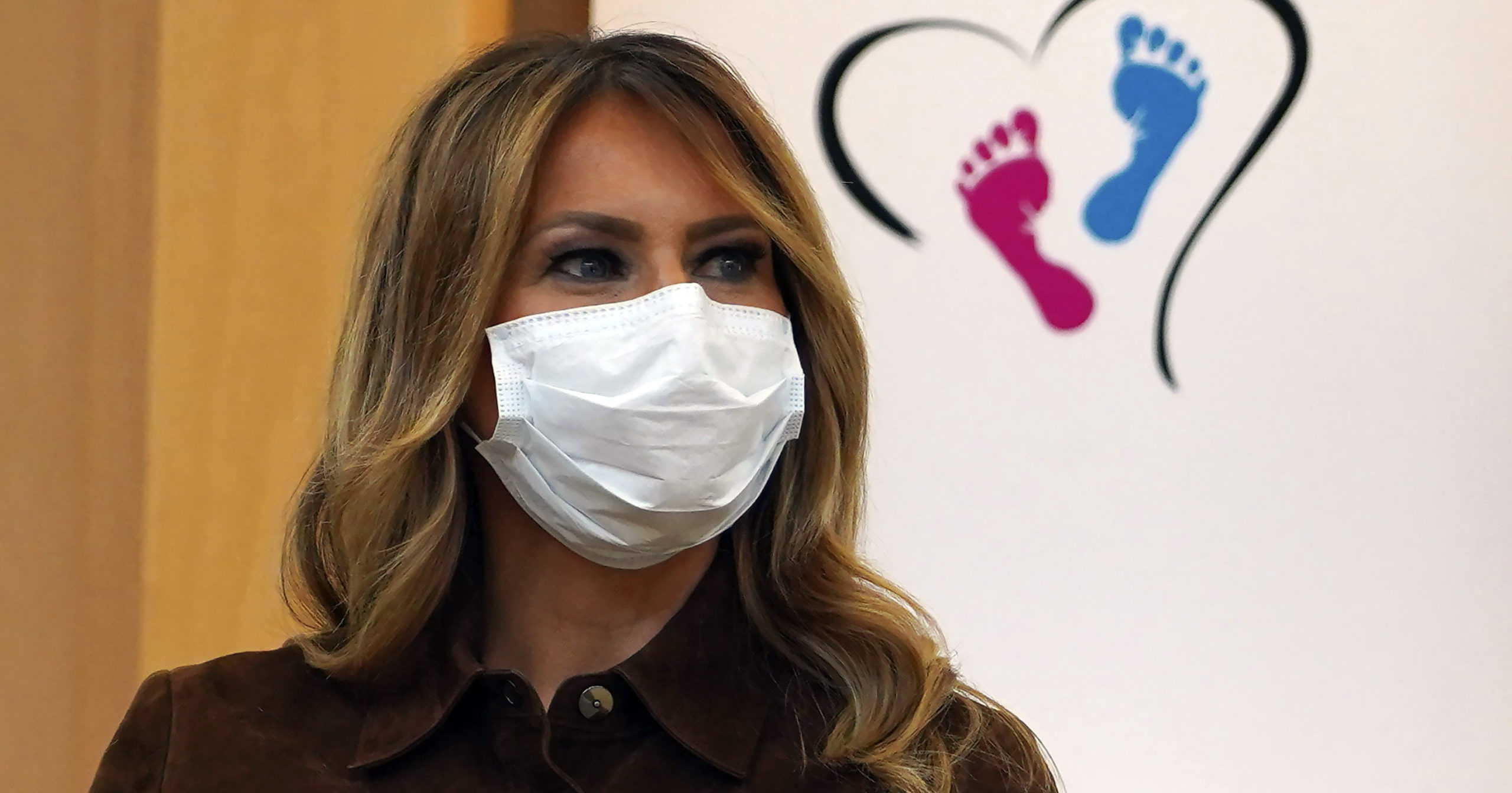 First Lady Melania Trump listens during a discussion at Concord Hospital on Sept. 17, 2020, in Concord, New Hampshire.
