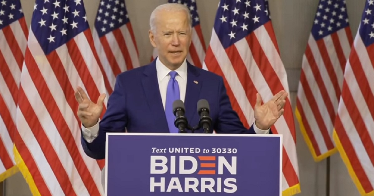 Former Vice President Joe Biden delivers a speech Sunday in Philadelphia.