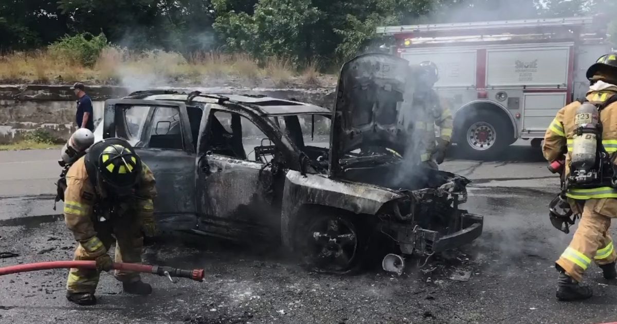 Burned SUV