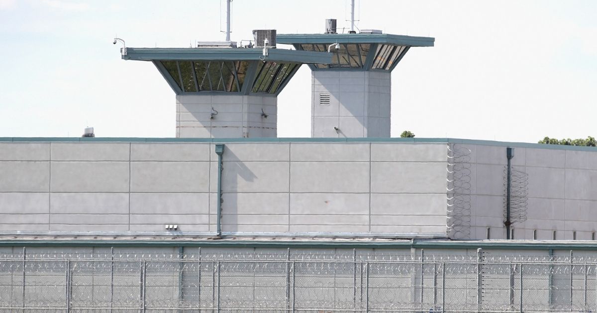 Guard towers rise above the grounds of the Federal Correctional Complex on July 25, 2019, in Terre Haute, Indiana.