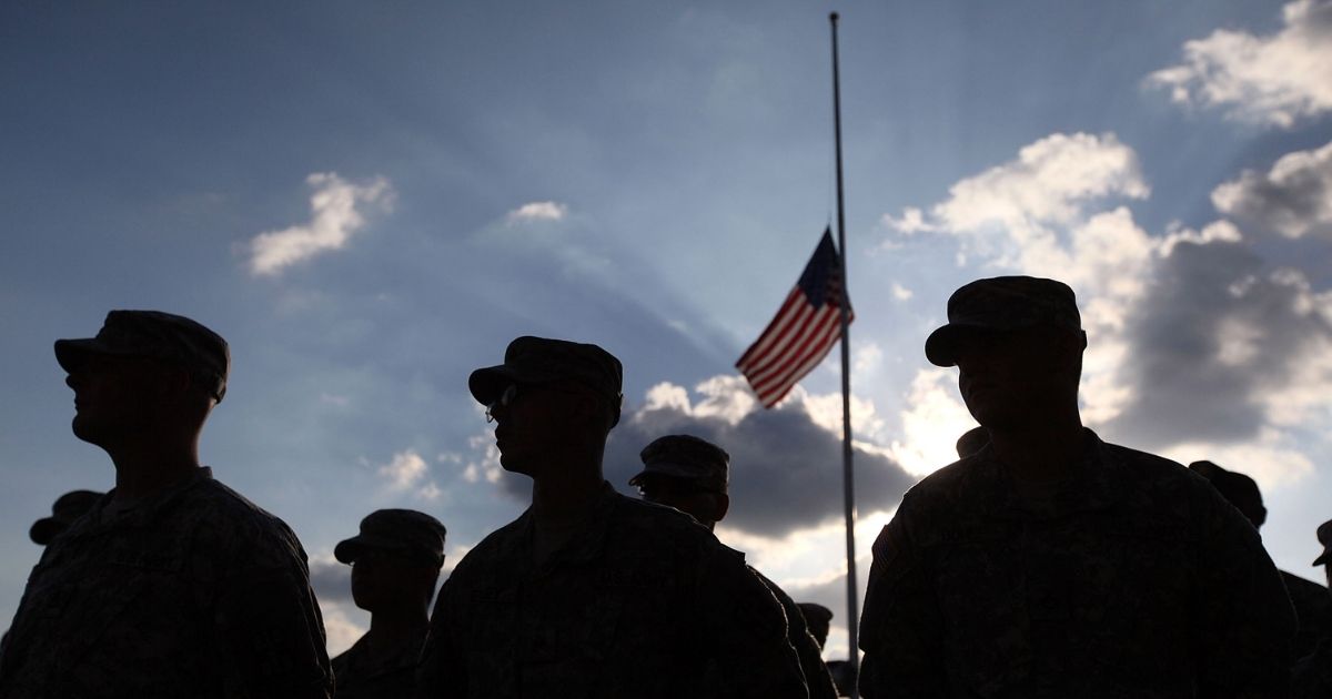 US Army soldiers stand together on Nov. 10, 2009, in Fort Hood, Texas.