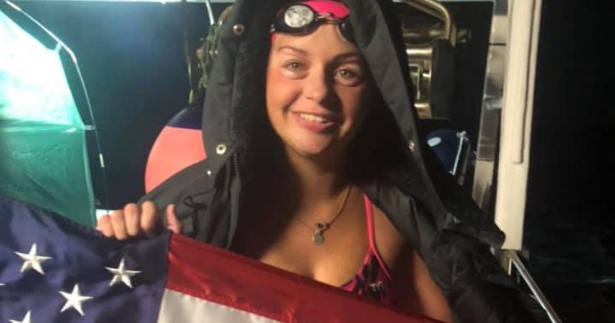 Vera Rivard, a 16-year-old from Springfield, New Hampshire, swam the English Channel on Sep. 1, 2020.